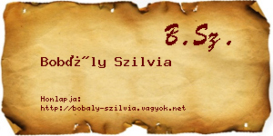 Bobály Szilvia névjegykártya